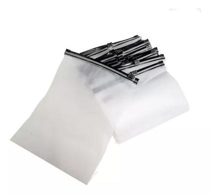 Imagem de Saquinho Plástico Zip Lock Sacos Fosco 20x24 Com 25und Abre Fecha Transparente
