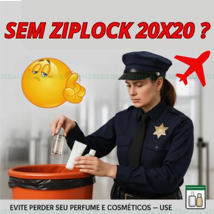 Imagem de Saquinho zip lock aeroporto 20x20 5 un (MEDIDA OFICIAL ANAC) 1L transparente