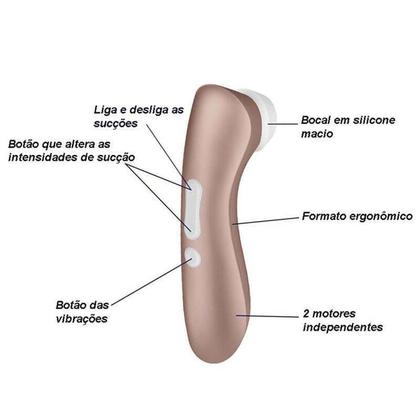 Imagem de Satisfyer Pro 2+ Sugador de Clitóris com Vibração no Bocal 11 Intensidades Recarregável Original Lacrado