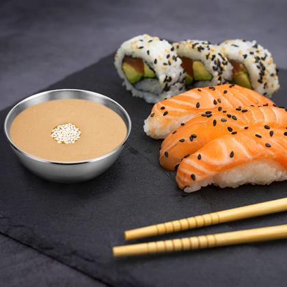 Imagem de Sauce Dishes DINYWOW, conjunto de 12 polegadas em aço inoxidável de 3,2 polegadas