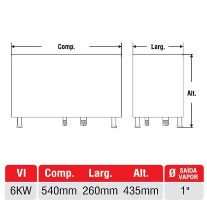 Imagem de Sauna a Vapor Inox 6Kw com Quadro Trifásico 220V Albacete