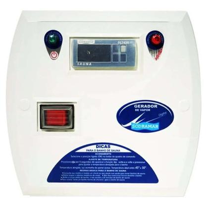Imagem de Sauna Seca 7,5kw para até 15m³ + Quadro Digital + Seixo + Iluminaria - Sodramar