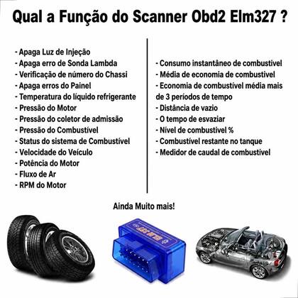 Imagem de Scanner Automotivo Bluetooth Obd2 Android Pronta Entrega