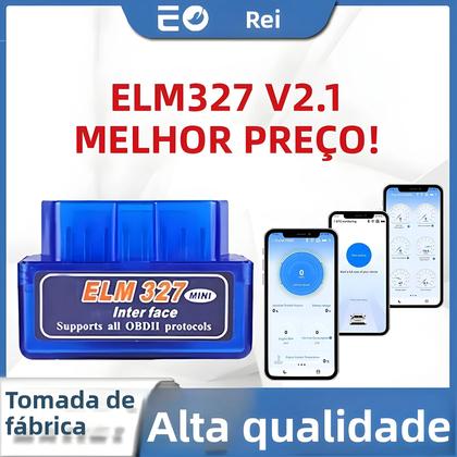 Imagem de Scanner Automotivo Universal Mini ELM327 OBD2 Bluetooth Para Diagnóstico Em IOS, Android, Windows E