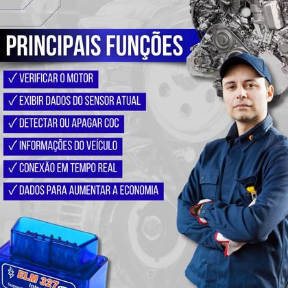 Imagem de Scanner Automotivo Veicular Diagnósticos Reparo Apaga Obd2 Elm327 Versão 1.5 Bluetooth Celular Android Universal Multimarcas Para Carros