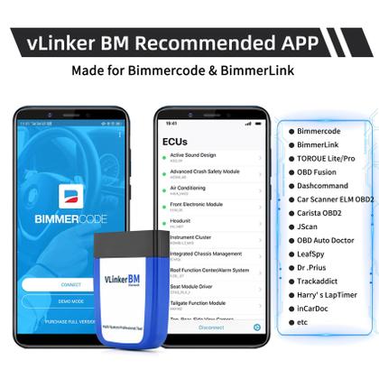 Imagem de Scanner Bluetooth Pro OBD2 vLinker VLinker BM BT3.0 para carro