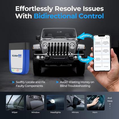 Imagem de Scanner Bluetooth Pro OBD2 vLinker VLinker BM BT3.0 para carro