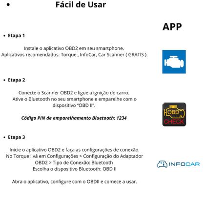 Imagem de Scanner Carro Automotivo Obd2 V2.1 Bluetooth Android Eml 327