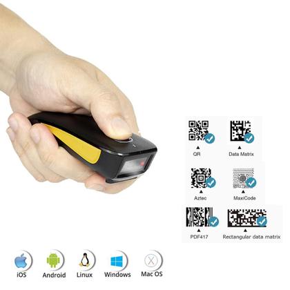 Imagem de Scanner de código de barras NETUM C750 sem fio Bluetooth 2D Pocket