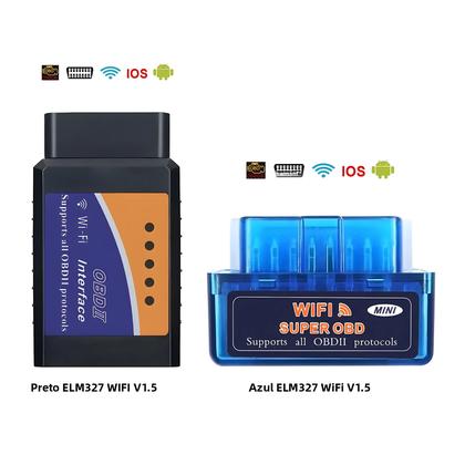 Imagem de Scanner De Código OBD2 Bluetooth WiFi ELM327 V1.5 Ferramenta De Diagnóstico OBDII Adaptador