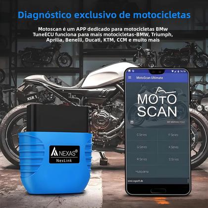 Imagem de Scanner De Diagnóstico OBD2 EOBD Bluetooth 5.0 Para iOS Android Windows NEXAS Leitor De Códigos De