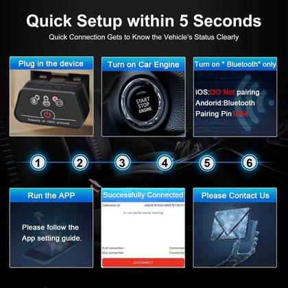 Imagem de Scanner de diagnóstico vLinker iCar2 OBD2 Bluetooth para iOS e Android