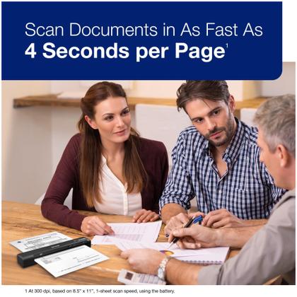 Imagem de Scanner de documentos portátil sem fio Epson Workforce ES-60W