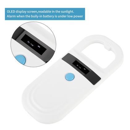 Imagem de Scanner de microchip com tela OLED recarregável para animais de estimação ASHATA