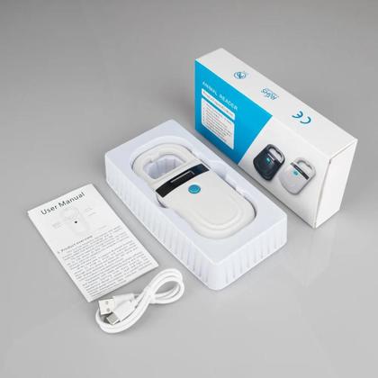 Imagem de Scanner de Microchip RFID para Pets - Portátil, 134,2kHz/125kHz, FDX-B, USB/Bluetooth