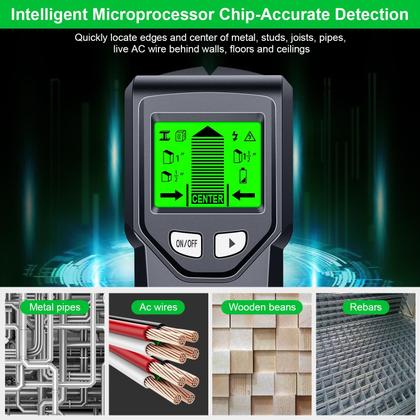 Imagem de Scanner de parede Stud Finder 5 em 1 JAXWQ com display LCD
