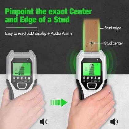 Imagem de Scanner de parede Stud Finder FOLAI 5 em 1, inteligente atualizado com LCD