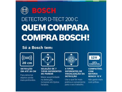 Preco Radar Sensor Scanner Detector De Parede Bosch D-Tect 200 C Radar Profissional Canos ...