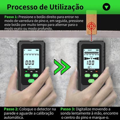 Imagem de Scanner Detector de Parede Piso Cobre Madeira Fios e Metal