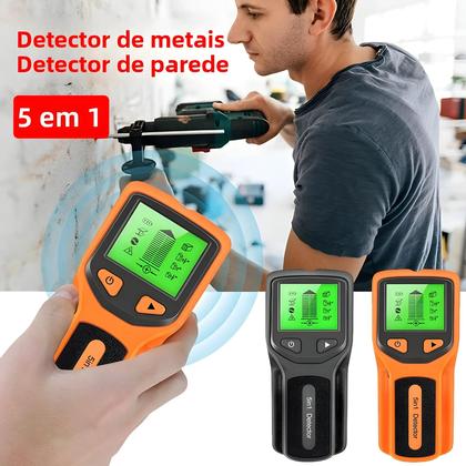 Imagem de Scanner Digital Portátil De Parede 5 Em 1 Detector Profissional De Metais Localizador De Fios Vivos