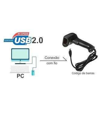 Imagem de Scanner Leitor De Código De Barras Com Fio Usb Ean Boleto