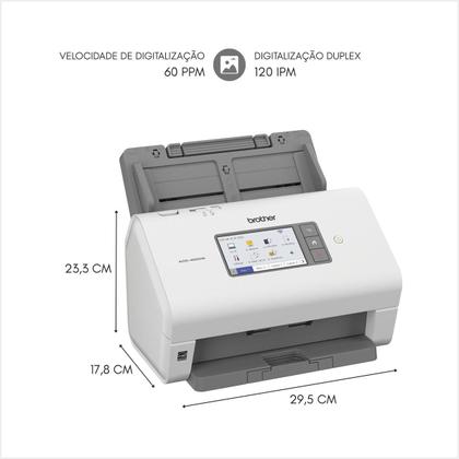 Imagem de Scanner Mesa Brother ADS4900W 4900W Duplex Wifi Ethernet Usb 60ppm 120ipm 100fls
