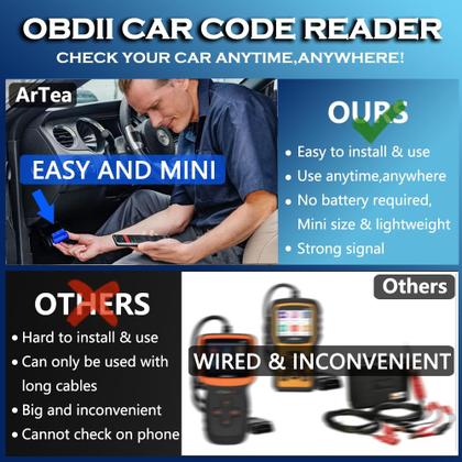 Imagem de Scanner OBD2 ArTea Wireless Car Code Reader Bluetooth