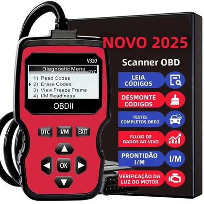 Imagem de Scanner OBD2 Avançado, Ferramenta De Diagnóstico De Motor Com Leitor De Códigos De Falha, Testador