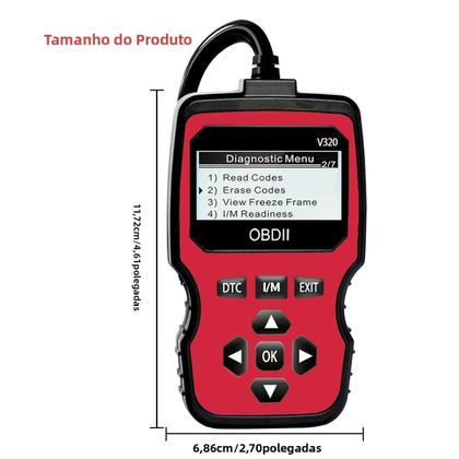 Imagem de Scanner OBD2 Avançado, Ferramenta De Diagnóstico De Motor Com Leitor De Códigos De Falha, Testador