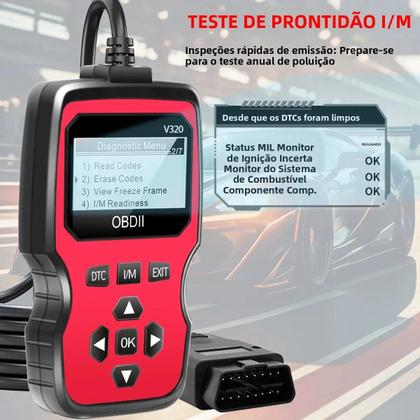 Imagem de Scanner OBD2 Avançado, Ferramenta De Diagnóstico De Motor Com Leitor De Códigos De Falha, Testador