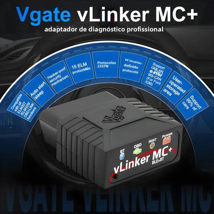 Imagem de Scanner OBD2 Bluetooth 4.0 Vgate vLinker MC ELM327 V2.2 BimmerCode FORScan Ferramenta De Diagnóstico