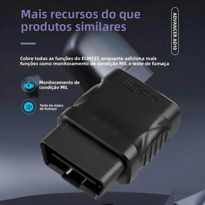 Imagem de Scanner OBD2 Bluetooth 4.2 ELM327 V2.1 Leitor De Códigos De Falha Do Motor Para IOS Android