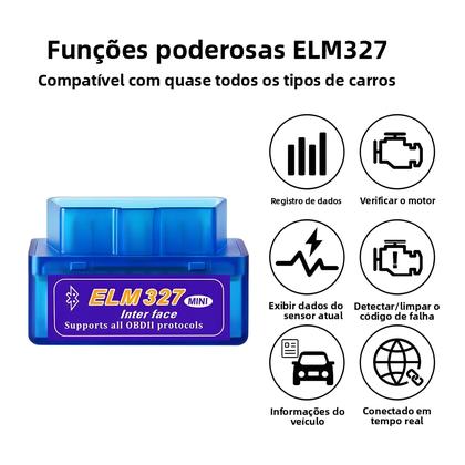 Imagem de Scanner OBD2 Bluetooth Mini ELM327 V1.5 V2.1 Ferramenta De Diagnóstico Automotivo Detector De Falhas