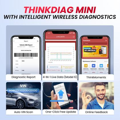 Imagem de Scanner OBD2 Bluetooth Thinkcar Thinkdiag Mini