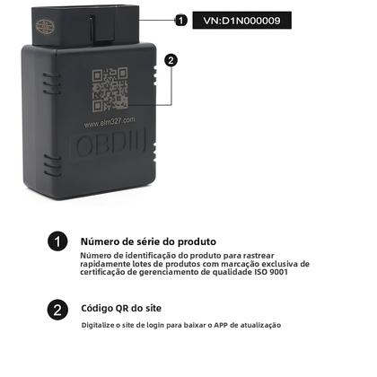 Imagem de Scanner OBD2 Bluetooth V1.5 Leitor De Códigos Para Ferramentas De Diagnóstico Automotivo Android IOS
