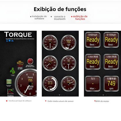 Imagem de Scanner OBD2 Bluetooth WiFi ELM327 Ferramenta De Diagnóstico Automotivo V2.1 Para iOS Android