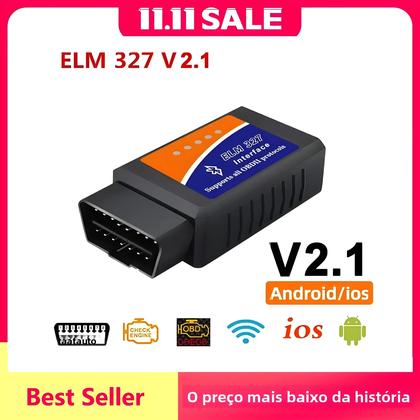 Imagem de Scanner OBD2 Bluetooth WiFi ELM327 V2.1 Ferramenta De Diagnóstico Automotivo Para Android iOS
