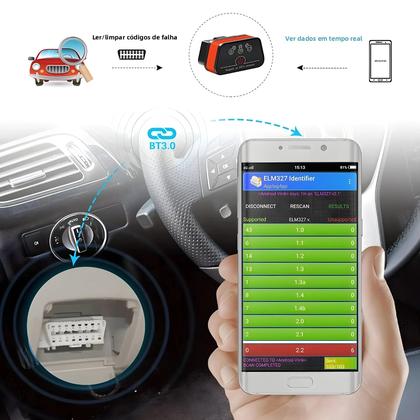 Imagem de Scanner OBD2 Bluetooth WIFI Vgate iCar2 ELM327 V2.2 Para Ferramenta De Diagnóstico Automotivo IOS