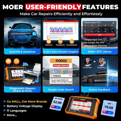 Imagem de Scanner OBD2 LAUNCH Creader Elite V2.0 para BMW - Diagnóstico Completo