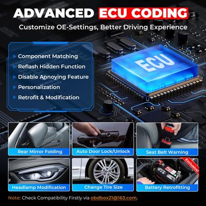 Imagem de Scanner OBD2 LAUNCH Creader Elite V2.0 para BMW - Diagnóstico Completo