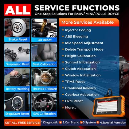 Imagem de Scanner OBD2 LAUNCH Creader Elite V2.0 para BMW - Diagnóstico Completo