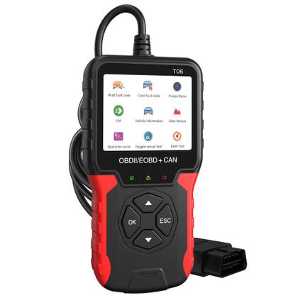 Imagem de Scanner OBD2 Multilíngue T06 Leitor De Código De Verificação De Motor Ferramenta De Diagnóstico