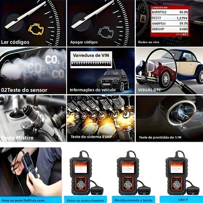 Imagem de Scanner OBD2 Universal Creader 3001 Leitor De Códigos De Falha Do Motor Modo 6 Ferramenta De
