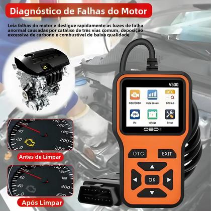 Imagem de Scanner OBD2 Universal V500 Leitor De Códigos Instantâneo Verificação De Voltagem Diagnóstico