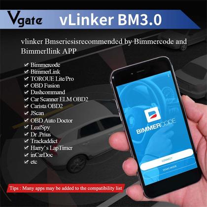 Imagem de Scanner OBD2 Vgate VLinker BM Bluetooth3.0 para Bimmercode