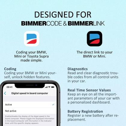Imagem de Scanner OBD2 Vgate VLinker BM Plus Bluetooth para BMW/Mini