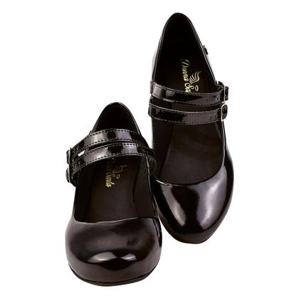 Imagem de Scarpin Bico Redondo Estilo Boneca Salto Conforto 40.023