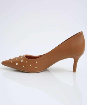 Imagem de Scarpin Feminino Strass Bico Fino Salto Fino Vizzano-11272