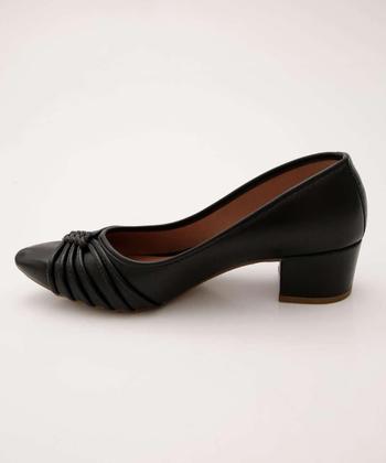 Imagem de Scarpin Feminino Tiras Salto Grosso Bico Fino-45052