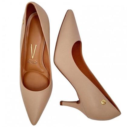 Imagem de Scarpin Feminino Vizzano Lisa Salto Médio Bico Fino Social Conforto